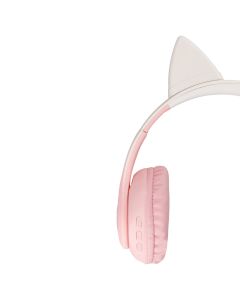 Беспроводные полноразмерные наушники Hoco W42 Cat Ear Розовые (Pink)
