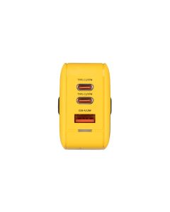 Зарядное устройство Veron TC-67 GaN 67W (2USB-C+USB) Желтый (Черно-желтый)