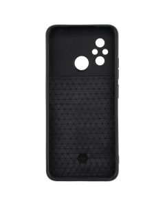 Чехол накладка для Xiaomi Redmi 12C Protective Sand Case Черный (Black)
