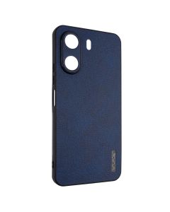 Чехол накладка для Xiaomi Redmi 13C WAVE Leather Case Синий (Blue)