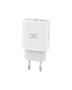 Зарядний пристрій DC CA-D24 (2 USB) 2.4A + кабель Micro-USB Білий (White)