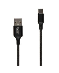 USB кабель XO NB143 Braided 2.4A 2м. Type-C Чорний (Black)