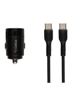 Автомобільний зарядний пристрій Gelius Inch Twix GP-CC010C USB+ Type-C 30W + кабель Type-C to Type-C