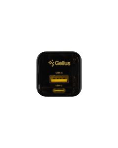 Зарядний пристрій Gelius Genesis GP-HC055 (1USB + 1USB-C) 30W GaN Чорний (Black)