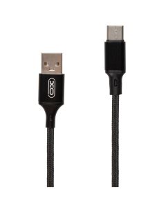USB-кабель XO NB143 с оплеткой 2A Type-C Черный (Black)