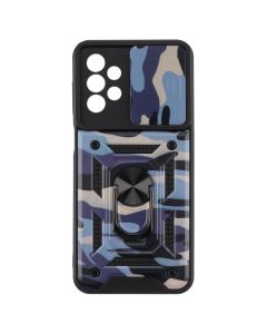 Чохол накладка для Samsung A23 5G Camshield Camouflage Serge Ring Фіолетова (Purple)