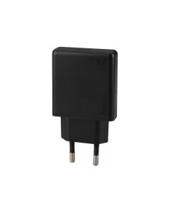 Зарядний пристрій Hoco N37 Delgado GaN PD 20W + кабель Type-C to Type-C Чорний (Black)