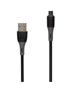 USB кабель XO NB225 Two-Color Micro-USB 2.4A 1м Чорний (Black)