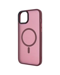 Чохол накладка для iPhone 15 Plus WAVE Matte Insane MagSafe Червона (Dark Red)