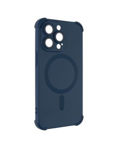 Чохол накладка для iPhone 13 Pro Silk Touch with MagSafe Синя (Blue)