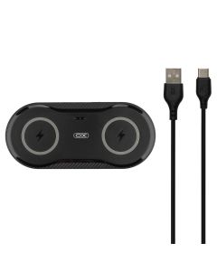ЗП бездротовий XO WX025 20W Twin charger Чорний (Black)
