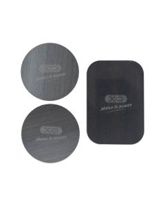 Пластины для автотримача XO Y2 Set (2 круга + 1 квадрат) Железо 3 шт Черные