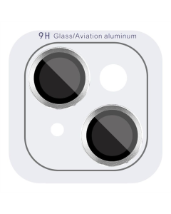 Защитное стекло на камеру iPhone 15/15 Plus Metal Classic Серебристый (Silver)
