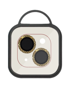 Защитное стекло на камеру iPhone 15/15 Plus Metal Shine Золотой (Gold)