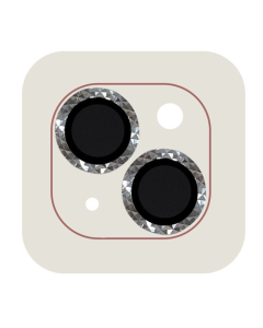 Защитное стекло на камеру iPhone 15/15 Plus Metal Shine Серебристый (Silver)