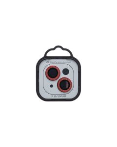 Захисне скло на камеру iPhone 15/15 Plus Metal Sparkles Червоний (Red)