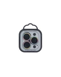 Захисне скло на камеру iPhone 15 Pro/15 Pro Max Metal Sparkles Різнобарвне (Rainbow)