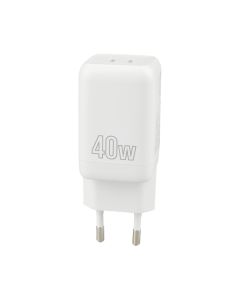 Зарядний пристрій Proove Silicone Power (2USB-C) 40W Білий (White)
