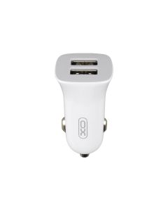 Автомобільний зарядний пристрій XO TZ10 2.4A/2USB + кабель Type-C Білий (White)