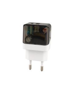 Зарядное устройство Borofone BA80A (PD+QC3.0) 20W + кабель Type-C to Type-C Черный (Black)