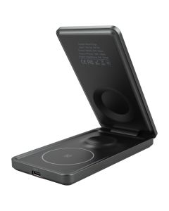 Зарядний пристрій бездротовий Proove Metal Edge 3in1 Сірий (Grey)