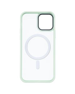 Чохол накладка для iPhone 12/12 Pro TPU+PC Metal Buttons with MagSafe Colorful Зелена (Mint)