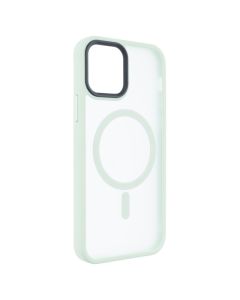 Чохол накладка для iPhone 12/12 Pro TPU+PC Metal Buttons with MagSafe Colorful Зелена (Mint)
