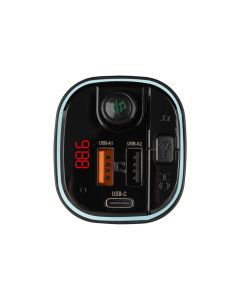 Fm-модулятор XO BCC-11 USB+PD QC3.0 18W 3A Bluetooth Чорний (Black)