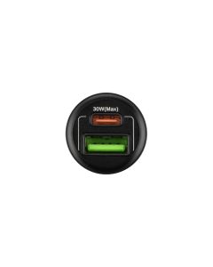 Автомобільний зарядний пристрій Senteo Q-02 PD/QC 30W 3A Чорний (Black)