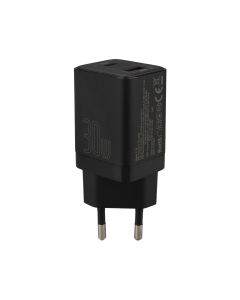 Зарядний пристрій Senteo Z-10 30W PD3.0/QC3.0 (1USB-C + 1USB) Чорний (Black)