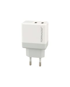 Зарядний пристрій Tornado TD-22 (2USB) 2.1A Білий (White)