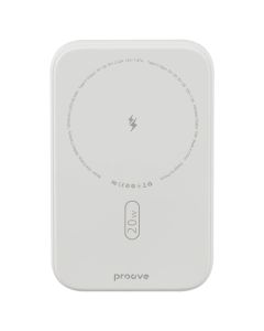 PowerBank 10000 mAh Proove Vibe Energy Wireless 20W Біла (White)