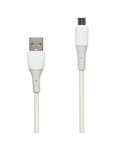 USB кабель XO NB225 Two-Color Micro-USB 2.4A 1м Білий (White)