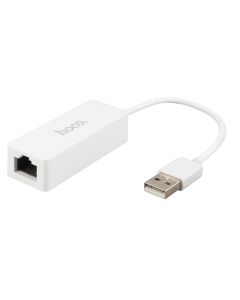 Перехідник Hoco UA22 USB to Ethernet adapter (100 Mbps) Білий (White)