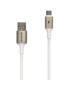 USB кабель Proove Flex Metal Micro-USB 2.4A 1м Білий (White)