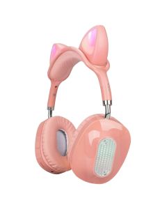 Бездротові повнорозмірні навушники Hoco ESD13 Cat Ear Рожеві (Pink)