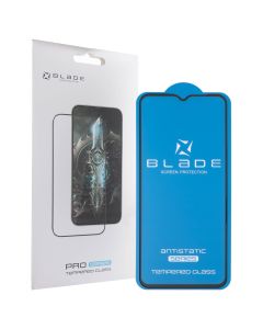 Защитное стекло для Samsung A13/A23 Blade Antistatic Full Glue Черное (Black)