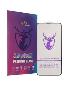 Захисне скло для iPhone Xs Max/11 Pro Max 3D Max MiaMi Чорне (Black)