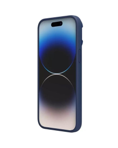 Чохол накладка для iPhone 14 Pro Max Silicone Nillkin LensWing Magnetic Синя (Blue) NEW