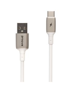 USB кабель Proove Flex Metal Type-C 2.4A 1м Білий (White)