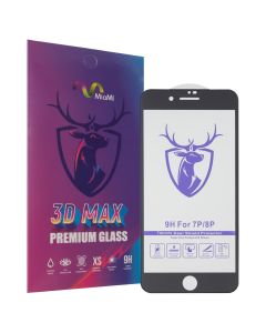 Захисне скло для iPhone 7/8 Plus 3D Max MiaMi Чорне (Black)