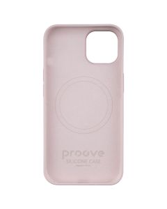 Чохол-накладка для iPhone 14 Proove Silicone Case с магнітним кільцем Рожевий (Меловий рожевий)