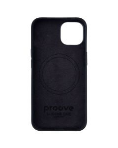 Чехол накладка для iPhone 14 Proove Silicone Case with Magnetic Ring Черный (Black)
