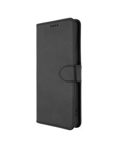 Чехол кейс для Xiaomi Redmi Note 13 Pro 5G кожаная книга Черный (Black)