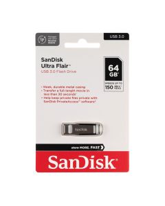 USB Флеш 64 Gb SanDisk Ultra Flair Срібна (Silver)
