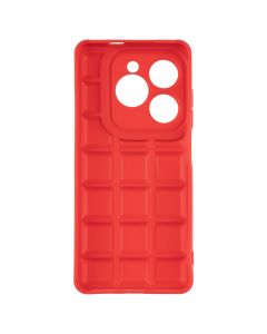 Чохол накладка для Infinix Hot 40i Quadrate Case Червона (Red)