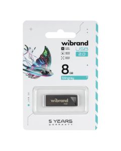 USB флеш-накопитель Wibrand StinGrey (USB 2.0) 8 Гб Серый (Grey)