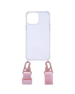 Чохол накладка для iPhone 13 Pro Max STRAP Clear Case Рожева (Pink Sand)