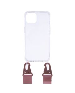Чохол накладка для iPhone 13 STRAP Clear Case Рожева (Pink Sand)
