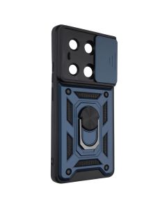 Чохол накладка для Xiaomi Redmi Note 13 Pro / Poco M6 Pro Camshield Serge Ring Синя (Blue)